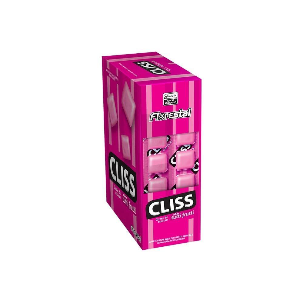 Chiclete Florestal Cliss Tutti Frutti 16,8g - Caixa com 12 Unidades