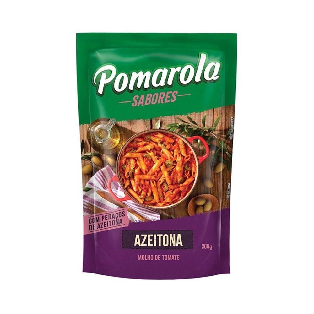 Molho de Tomate Pomarola Azeitona Sachê 300g Pacote c/ 24 U