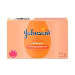 Sabonete Johnson Baby Glicerinado com Mel e Vitamina E 80g - Embalagem com 6 Unidades