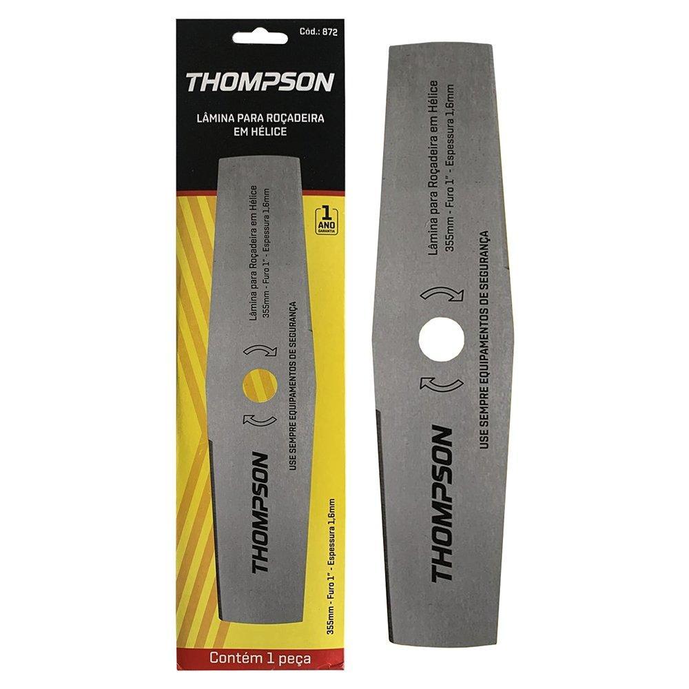 Lâmina para Rocadeira Thompson Tipo Helice 355X1.6 Furo 1" 2 Pontas