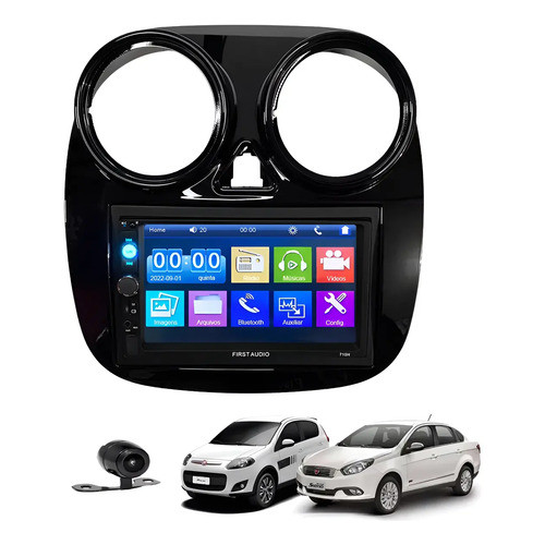 Kit Multimidia 7p 2Din Fiat Palio Attractive 2012 2013 2014 2015 2016 2017 E Grand Siena 2021 Oferta