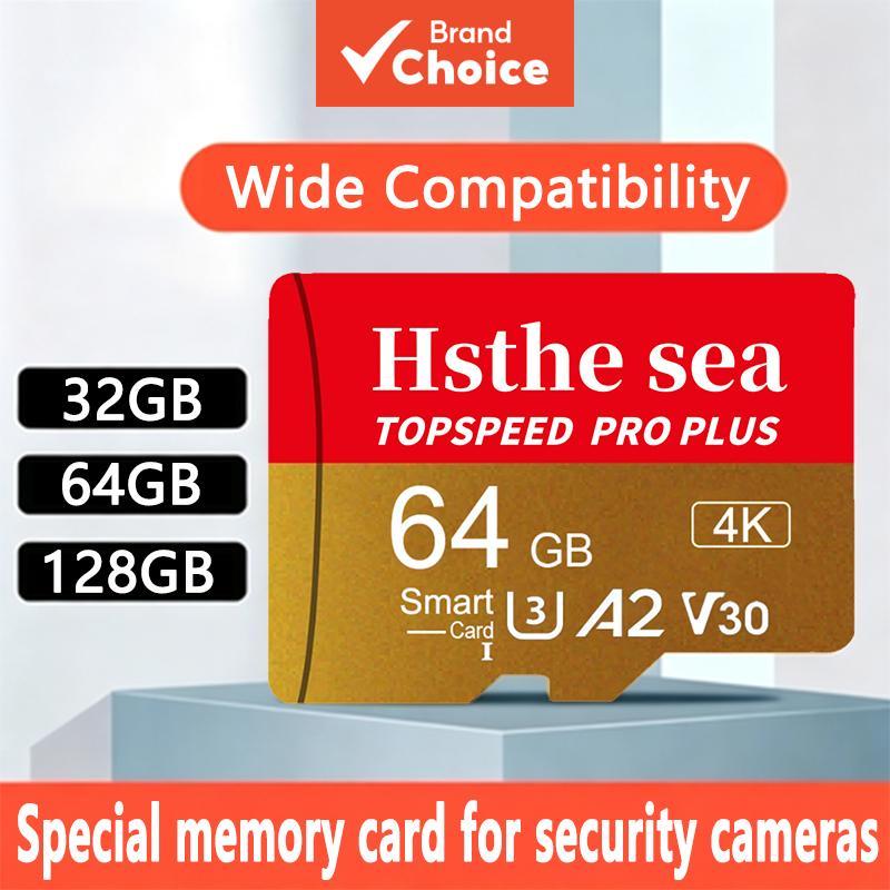 Cartão Micro SD de alta velocidade Classe 10 16 GB/32 GB/64 GB para câmeras de monitoramento, compatível com gravadores