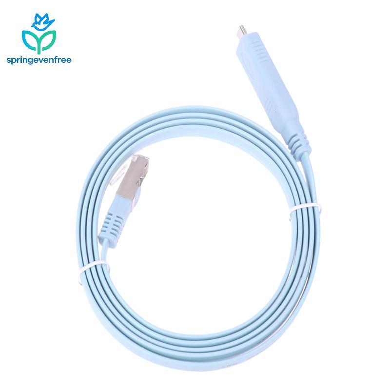 Spe 1.5m Usb C Para Rj45 Console Cabo Rs232 Adaptador Serial Roteador Rj 45 Conversor De Dados Tipo-Interruptor Cabos De