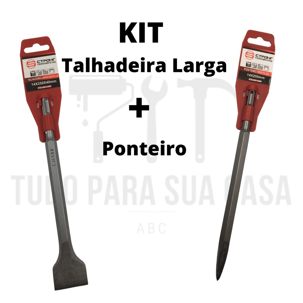 Talhadeira SDS Plus Larga + Ponteiro SDS Plus 14x250