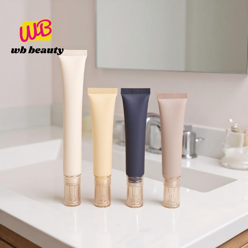 W-Beauty 10/15/30g Tubos Macios Cosméticos Creme Loção Base Líquida Garrafas Recarregáveis Ácido Hialurônico Conta-Gotas