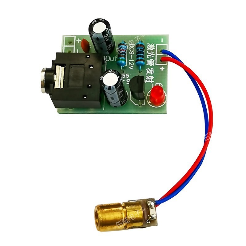 Kit de transmissão de áudio sem fio com transmissor de tubo laser e receptor de áudio para soldagem, produção DIY TJ-56-