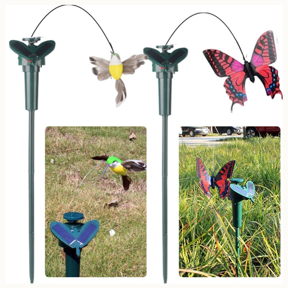Estaca De Jardim Borboleta Voadora Movida A Energia Solar , Decoração Externa À Prova De Intempéries [waroom.br]