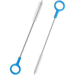 Escova de Limpeza de Canudos Resistente, Conjunto de 2 Escovas Flexíveis para Canudos, Escova Reutilizável para Limpeza 