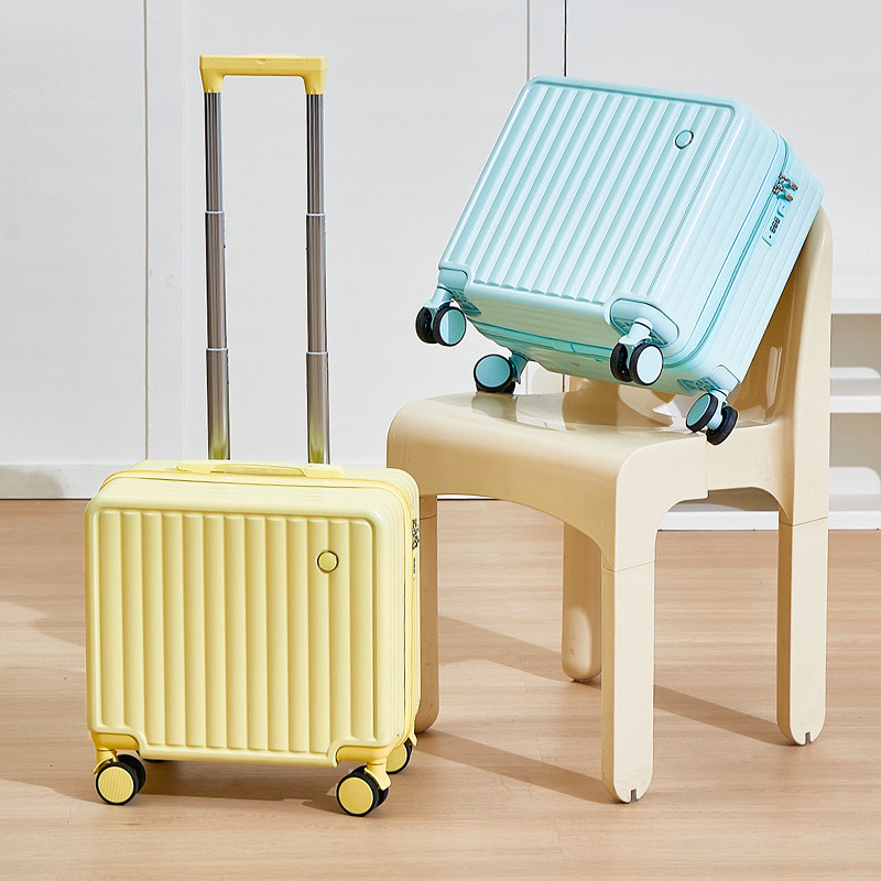 Bagagem feminina pequena Mini maleta de transporte 60cm couro bagagem viagem senha caso leve carrinho 67cm bagagem