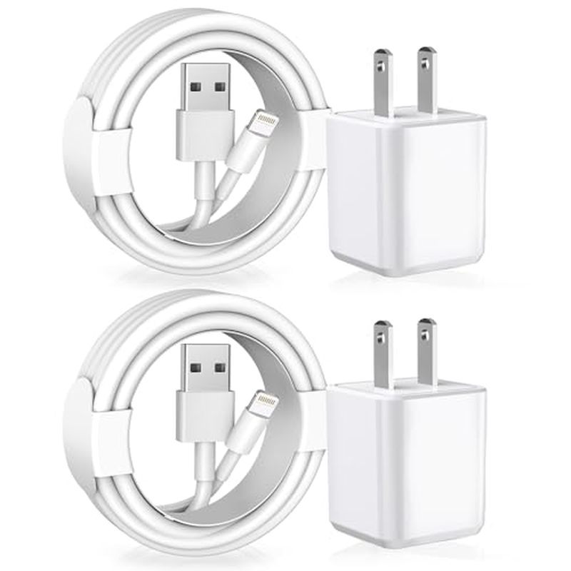 [Certificado Apple MFi] Carregador Para iPhone , Cabo Lightning De 2 Pacotes De Cabos De Carregamento & amp ; Adaptador
