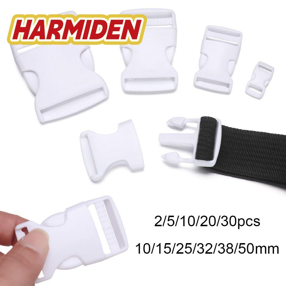 MIOSHOP 2/5/10/20/30pcs Fivelas De Liberação Lateral 6 Tamanhos Hardware Plástico Duplo Branco Paracord Pulseira Bloquei