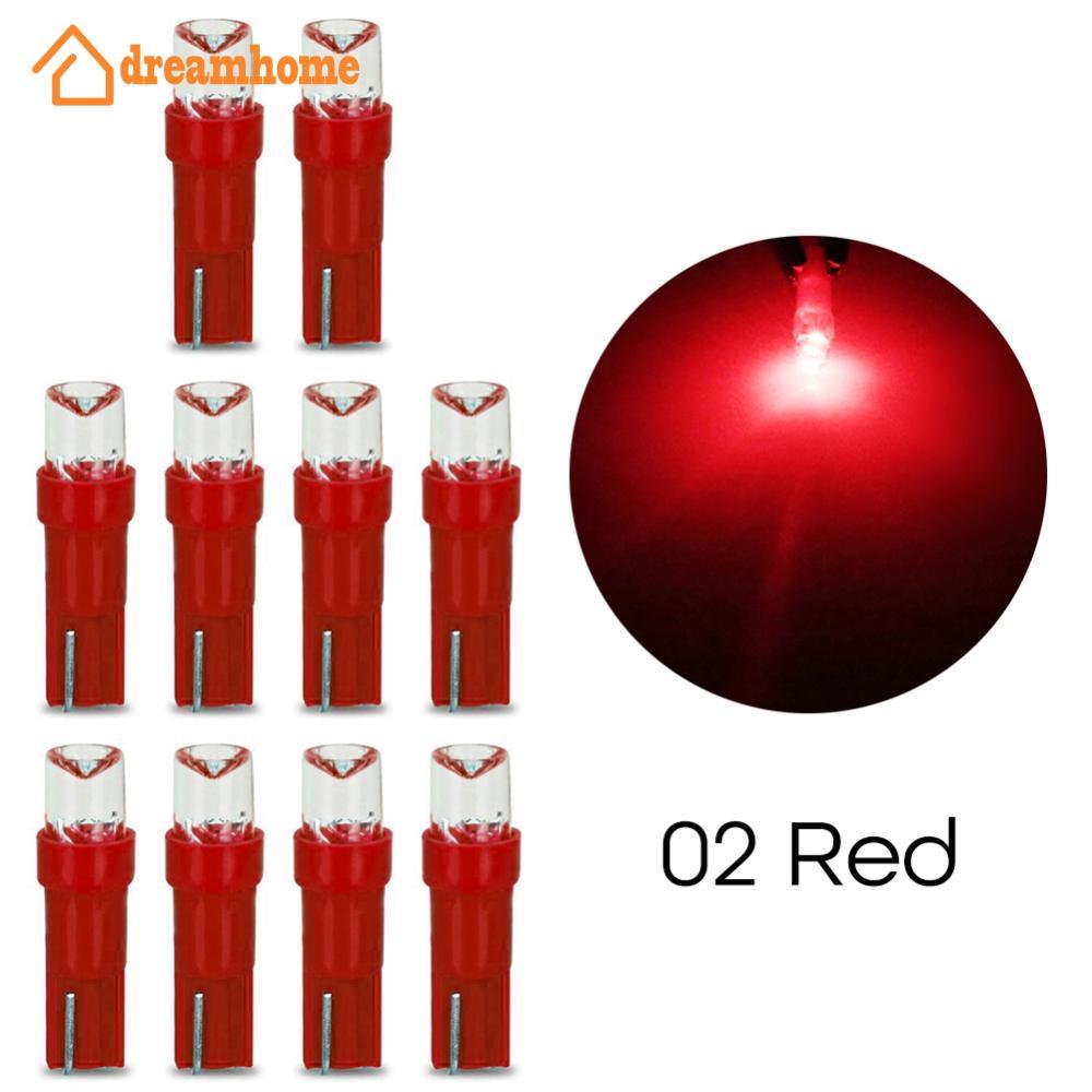 DREAMHOME 10 Pçs T5 LED Painel Do Carro Luzes Lâmpada De Instrumentos Velocímetro Cunha Lateral Lente Côncava A2Z8
