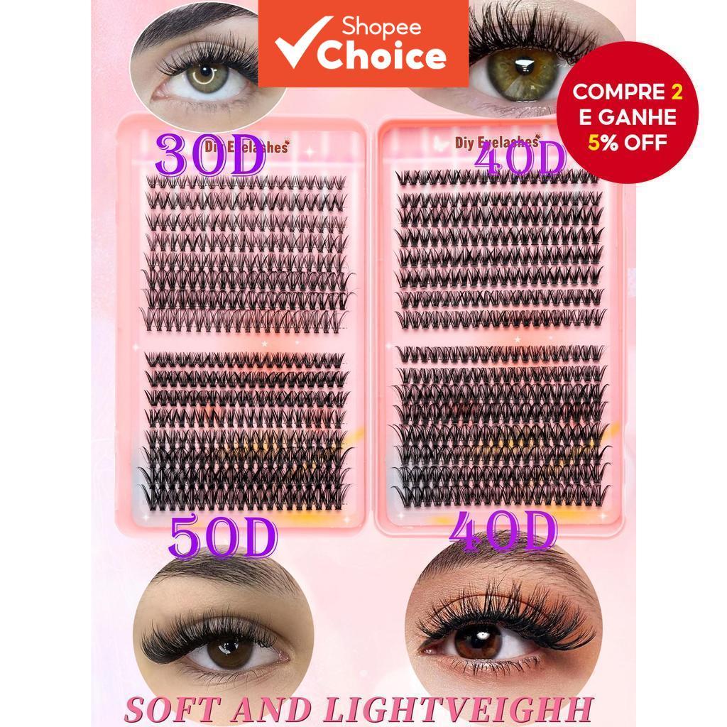 Conjuntos De Cílios De Densidade Mista D-Curl 30D 40D 50D 8-16mm Para Extensão DIY Natural Fina