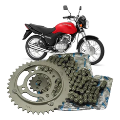 Kit Transmissão Relação Tração Titan Fan125 2000-2008 Riffel