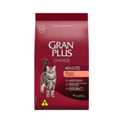 Ração Granplus Choice Gatos Adultos sabor Frango e Carne 10,1kg