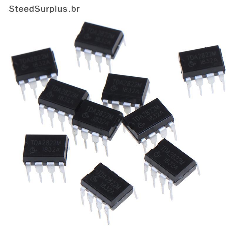 SS 10PCS TDA2822M Amplificadores De Potência De Áudio IC Multiuso E Originais Em Linha DIP-8 BR