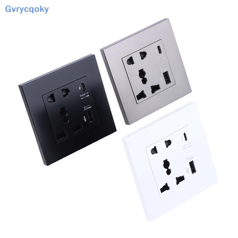 Gvrycqoky Type C Porta Soet Power 4000MA Tomada USB Doméstica Painel De Parede Elétrico Moderno Para Escritório Doméstic