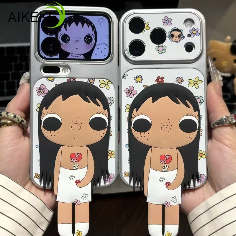 Capa De Telefone Com Suporte Para Menina Fofa Samsung Galaxy A07 M07 F07 A06 M06 F06 A05S M05 A04S A04E M04 F04 A03 Core