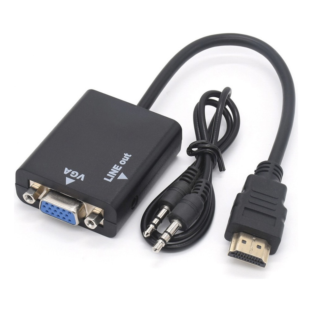Cabo Conversor Hdmi Para Vga Full Hd 1080p Com Áudio P2 em Oferta na Shopee