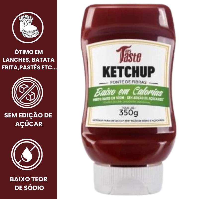 Molho Ketchup Zero Lactose Açúcar E Baixa Caloria 350g Mrs Taste