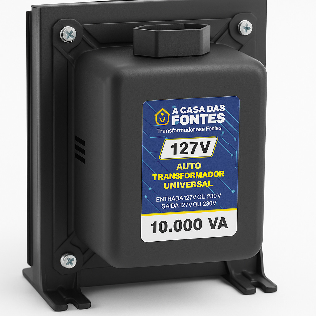 Auto Transformador Bivolt 10.000VA 110V/220V 18000 BTUS Potente Tomada