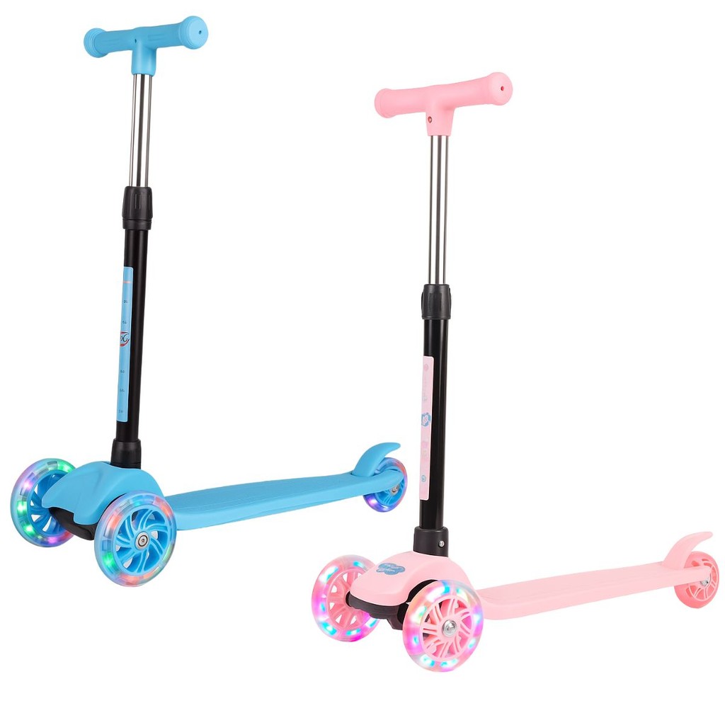 Patinete Dobrável Infantil Com 3 Rodas Com Led - Castela em Oferta na Shopee