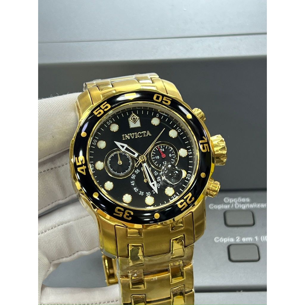 Invicta Pro Diver SCUBA Dourado/ Preto