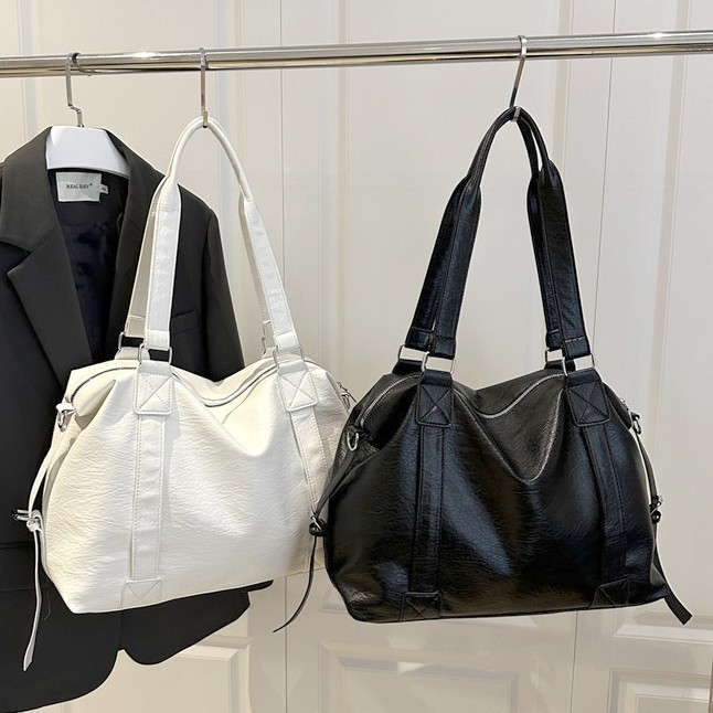 Bolsa Feminina Tote Grande em Couro Sintético (PU) · Bolsa de Mão / Ombro · Grande Capacidade