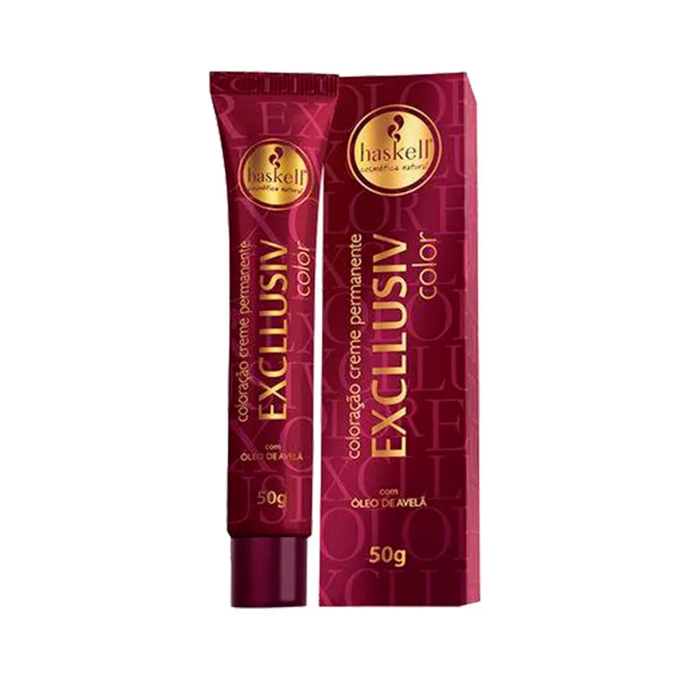 Coloração Creme Haskell Excllusiv Color 8.4 Louro Claro Acobreado em Oferta na Shopee