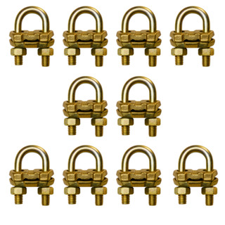 Kit 10 Conector Grampo Gtdu Haste Aterramento Duplo 1/2-5/8 em Oferta na Shopee