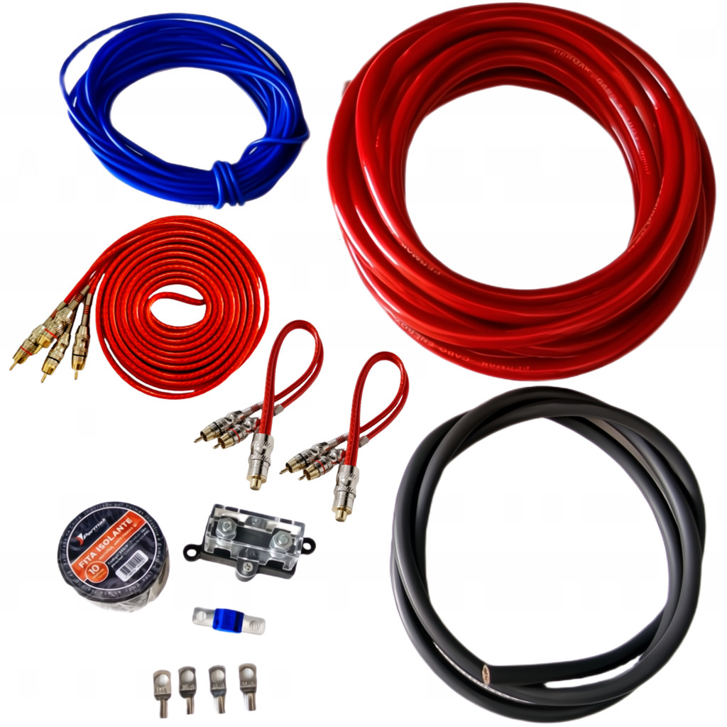 kit Fiação Instalação som Amplificador Modulo  até 800w RMS