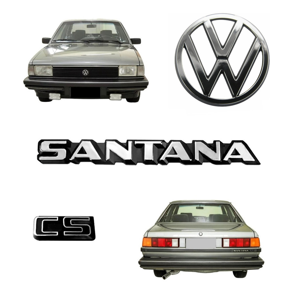 Emblemas Santana Cs + Vw Da Grade - 1984 À 1986