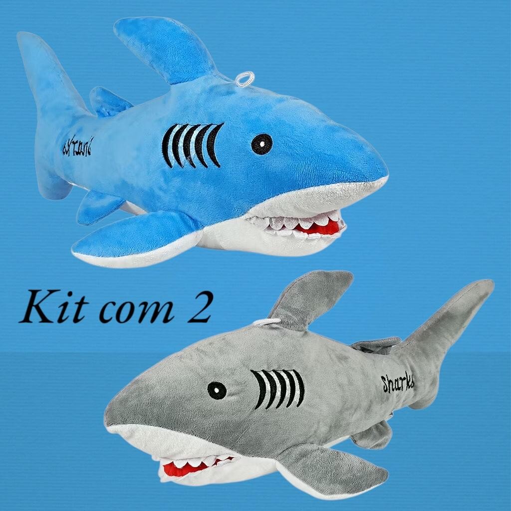 Tubarão De Pelúcia 45cms Sharks Bicho Brinquedo em Oferta na Shopee
