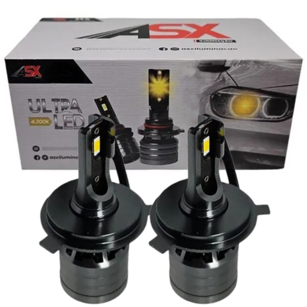 Ultra Led Com Chip Csp 70w/10.000lm 4300k Asx Lançamento H8 H9 H11 H16 em Oferta na Shopee