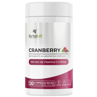 Cranberry, Longa Duração: 2 Meses, Alto Teor de Vitamina C e Zinco, 120 Cápsulas, Fortalvit em Oferta na Shopee