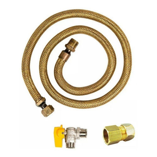 Kit Mangueira 1,20cm Registro + Adaptador Cooktop Eletrolux