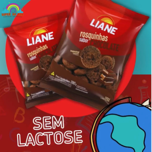 Rosquinha de Chocolate Liane Zero Lactose 280g | Zero Leite | Vegano em Oferta na Shopee