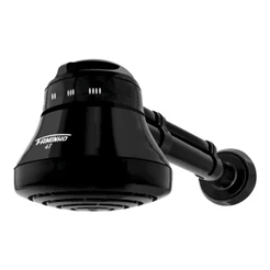 Chuveiro Ducha Fame 4 Temperaturas Com Cano 30cm - 5400W, Preto