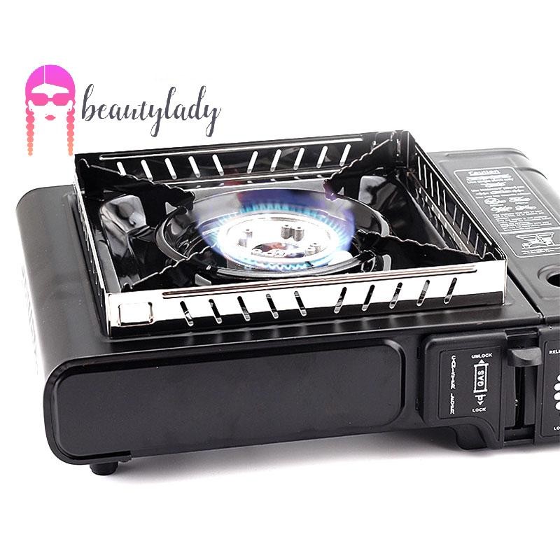 beautymakeup Fogão A Gás Ao Ar Livre Tela De Vento Dobrável Queimador Aço Inoxidável Novo