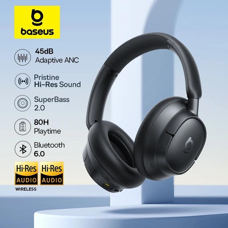 Baseus Bass EH10 Fones De Ouvido Com Cancelamento De Ruído Bluetooth 6.0-45dB Pr