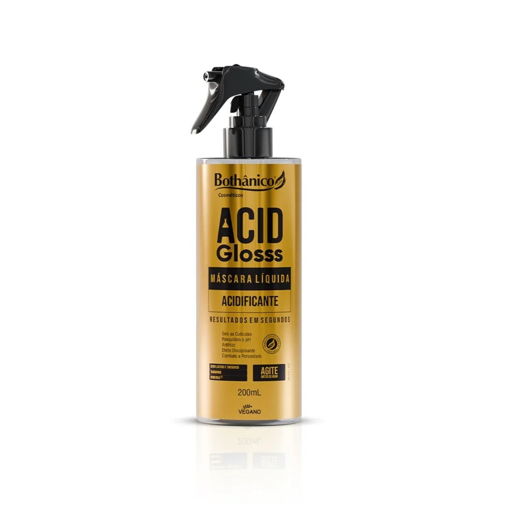 Máscara líquida Acidificante Acid Glosss 200mL - Bothânico em Oferta na Shopee