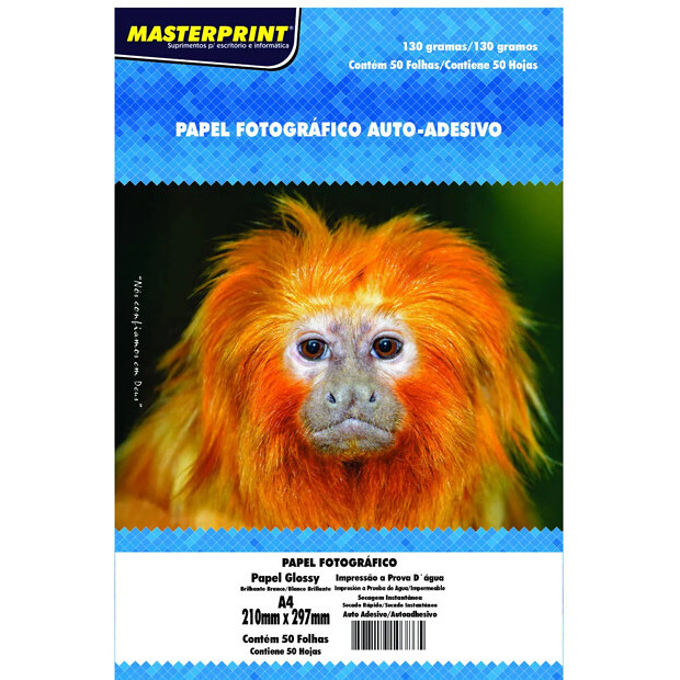 Papel Fotografico Glossy Adesivo A4 130g Masterprint 50 Folhas em Oferta na Shopee
