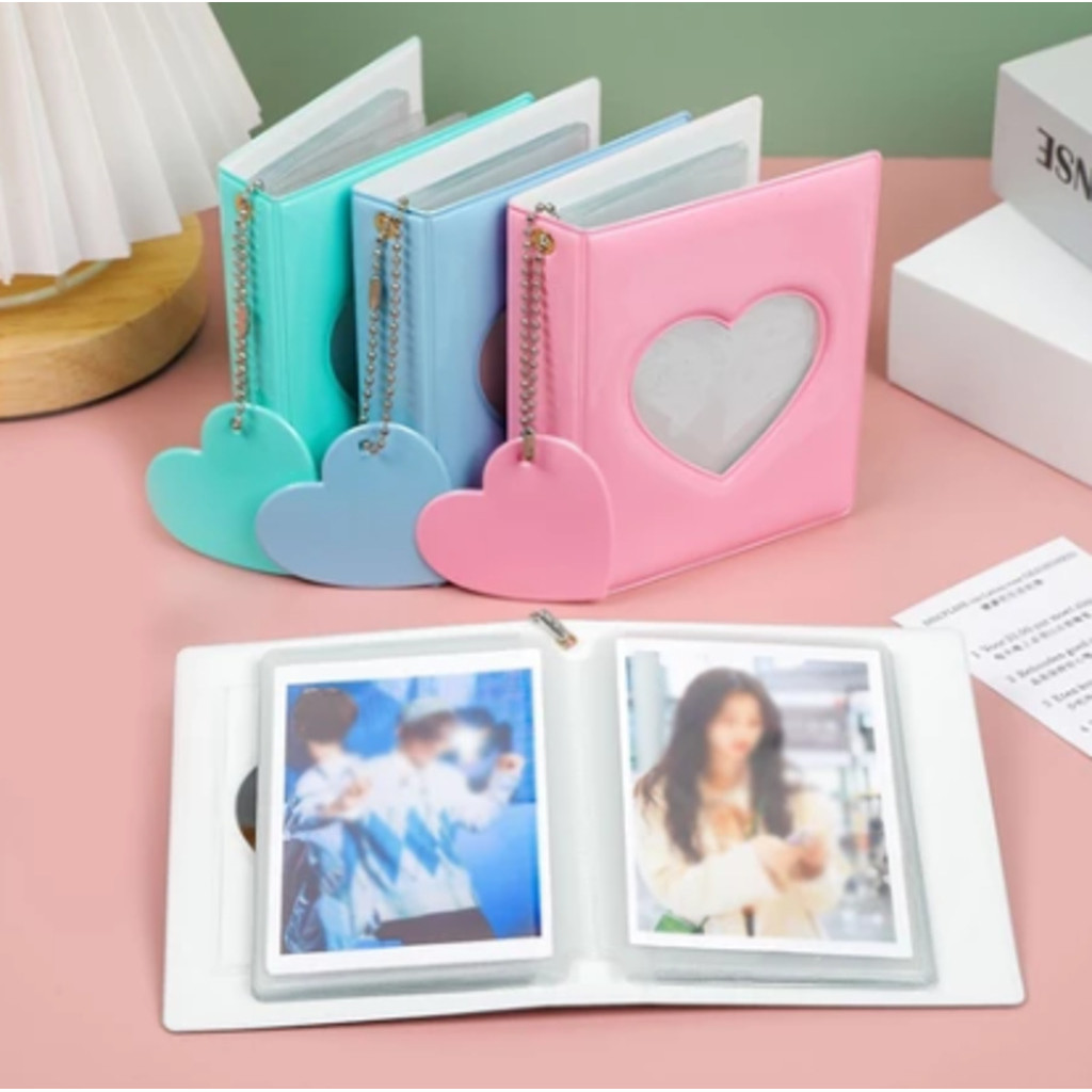 Álbum De Fotos Oco Amor Coração Capa Photocard Titular Instax Mini Para Cartões Coletar Livro-3 Polegada