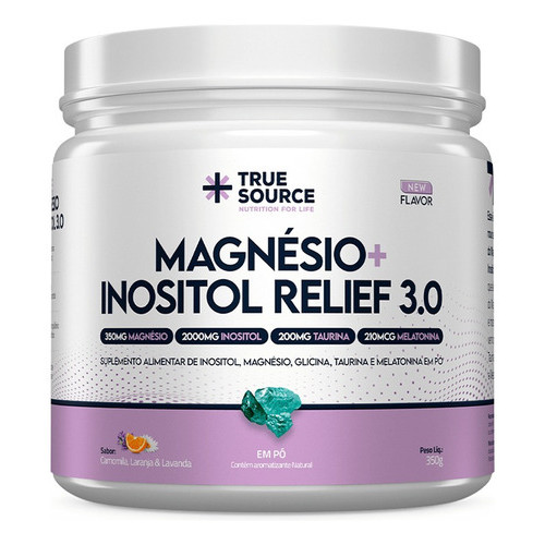 True Magnésio + Inositol Relief 3.0 Camomila E Lavanda 350g