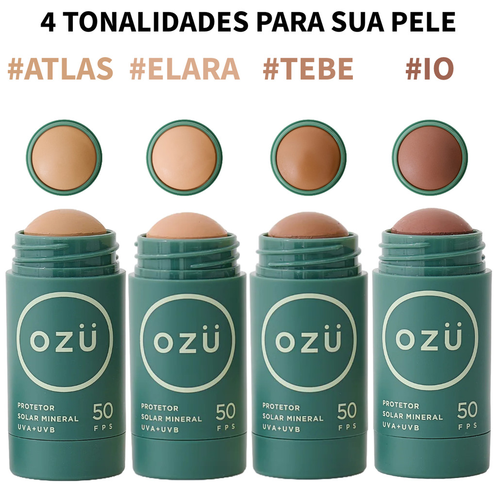 Protetor Solar Facial Mineral Praia Piscina 50fps Surf Ozu