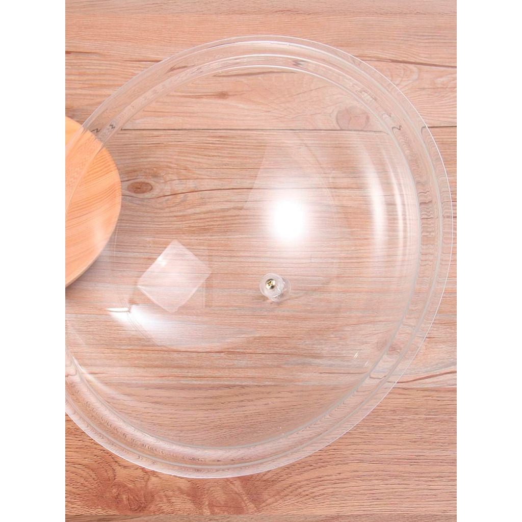 Tampa Boleira 25x25CM Redonda Plástico Protetora De Alimentos Transparente Para Bolos Frutas
