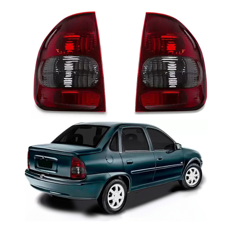 Par Lanterna Traseira Fume Corsa Sedan 1.0 1999 A 2002