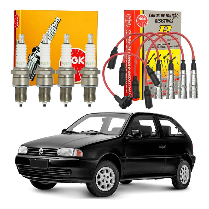 Kit Vela Ignição Cabo Ngk Gol G2 1.6 Ap Gasolina 1995 A 1996
