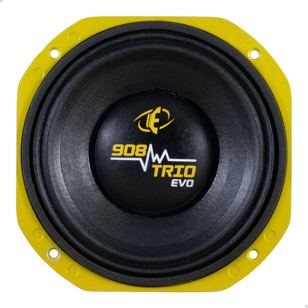 Woofer 8 Eros E-908 Trio EVO 450W RMS 6 Ohms Graves Potentes Som Automotivo Profissional