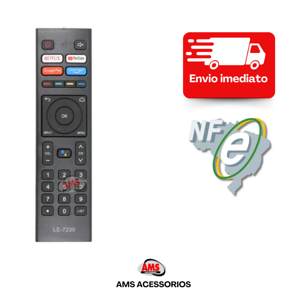 Controle Remoto TV Konka UHD 4K Kdg50 Kdg43 Kdg32 Android Smart